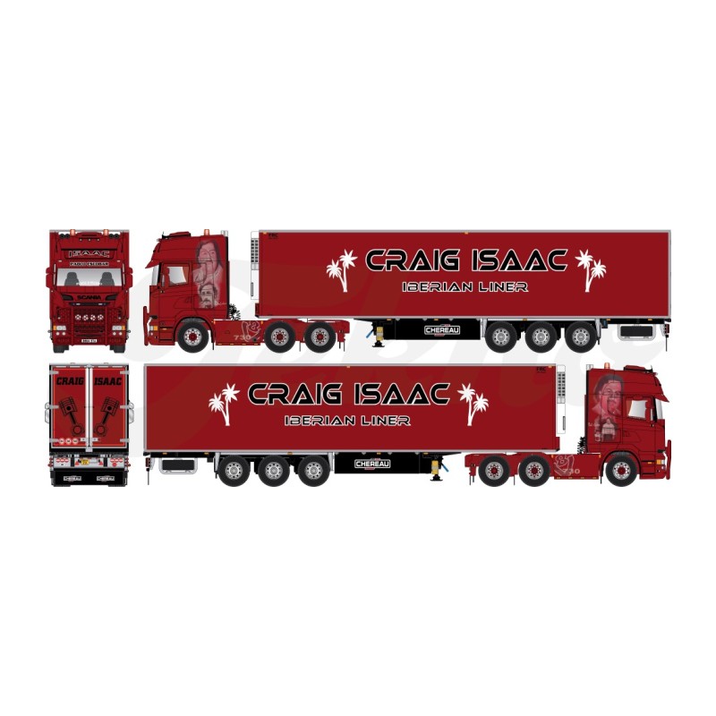 Tekno Scania R streamline topline 6x2 Craig Isaac