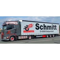 WSI DAF XG+ 4X2 Schmitt met Huifoplegger