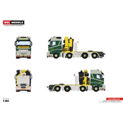 WSI VOLVO FH5 Globetrotter 8X2 BOLK met Palfinger PK 92002 SH + JIB