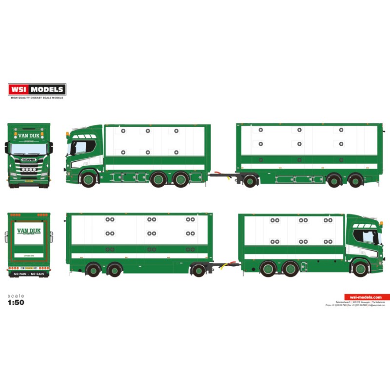 WSI SCANIA R HIGHLINE CR20H 6X2 VAN DIJK LIVESTOCK
