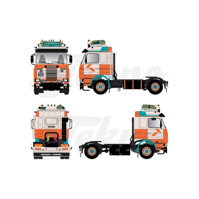 Tekno Scania 143 4x2 trekker Lommerts
