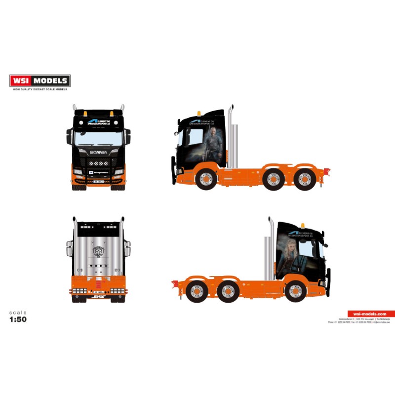 WSI SCANIA R NORMAL CR20N 6X4 Element og Spesialtransport