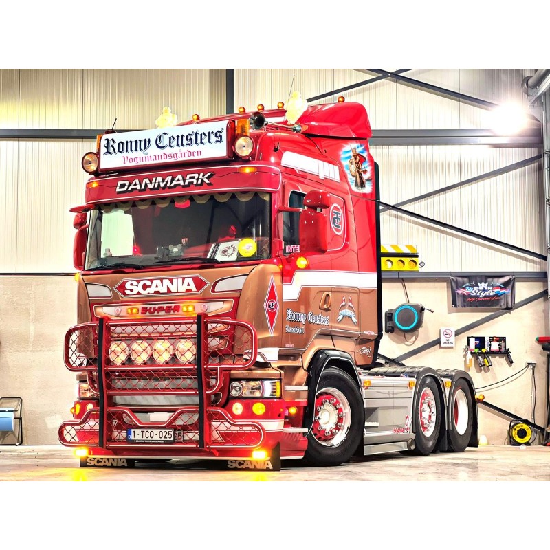 Ensemble Scania R 6x2 TEKNO 1/50 - Semi-remorque Frigorifique Ronny Ceusters (B) MINT