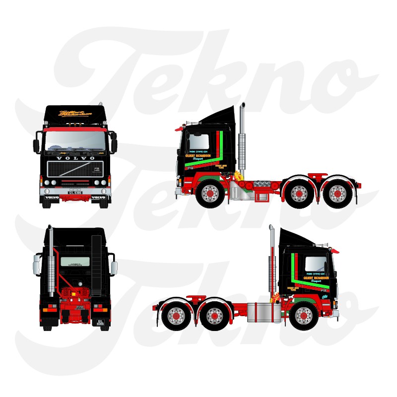 Tekno Volvo F12 verhoogd dak 6x2 Gilbert Richardson