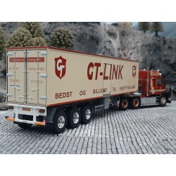 Tekno Scania Torpedo 142 sleepas trekker Werner Nielsen met 3-assige koeloplegger