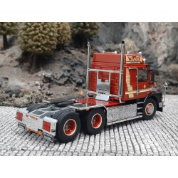 Tekno Scania Torpedo 142 sleepas trekker Werner Nielsen met 3-assige koeloplegger