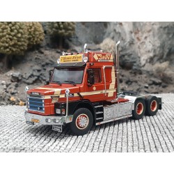 Tekno Scania Torpedo 142 sleepas trekker Werner Nielsen met 3-assige koeloplegger