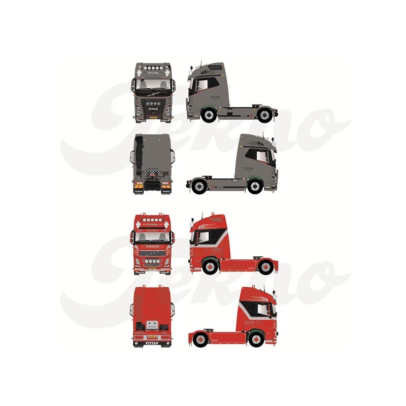 Tekno Volvo FH04 Globetrotter XL Weeda 4x2 set