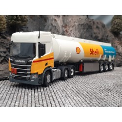 Tekno Scania Next Gen R-serie Highline 6x2 SHELL met brandstofoplegger