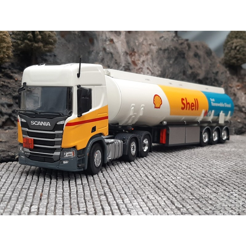 Tekno Scania Next Gen R-serie Highline 6x2 SHELL met brandstofoplegger