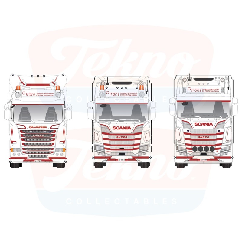 Tekno G-Trans Set van 3 Scania trekkers