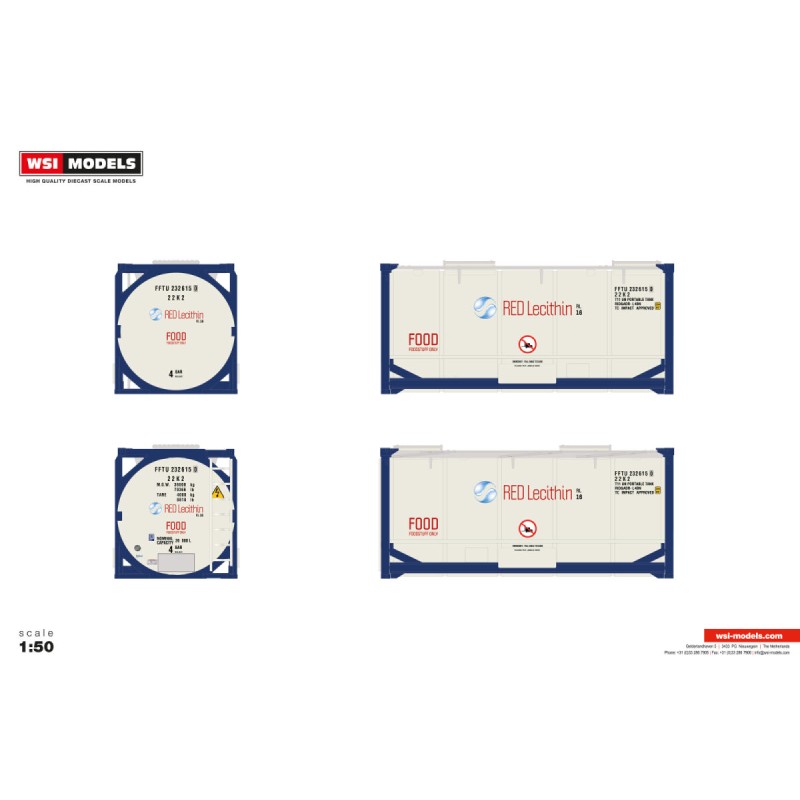 WSI 20FT TANK CONTAINER RED Lecithin