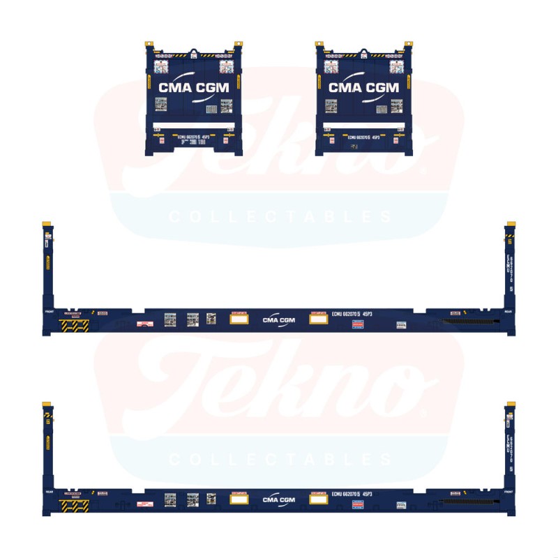 Tekno 40ft flatrack container CMA-CGM