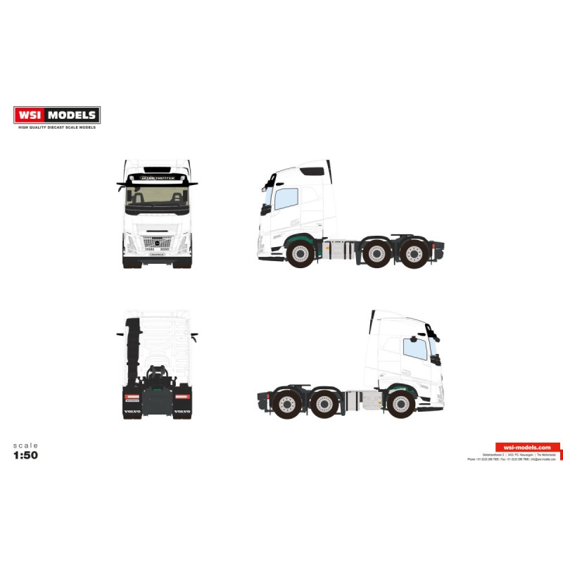 WSI VOLVO FH AERO GLOBETROTTER White Line 6X2