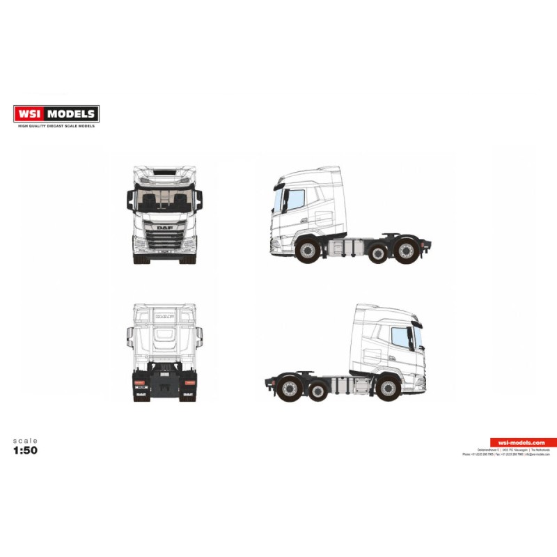 WSI DAF XG MY25 White Line 6X2 MIDLIFT