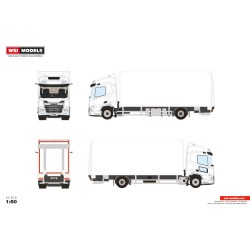 WSI DAF XD SH WITH SKY LIGHTS AND SIDE WINDOW White Line