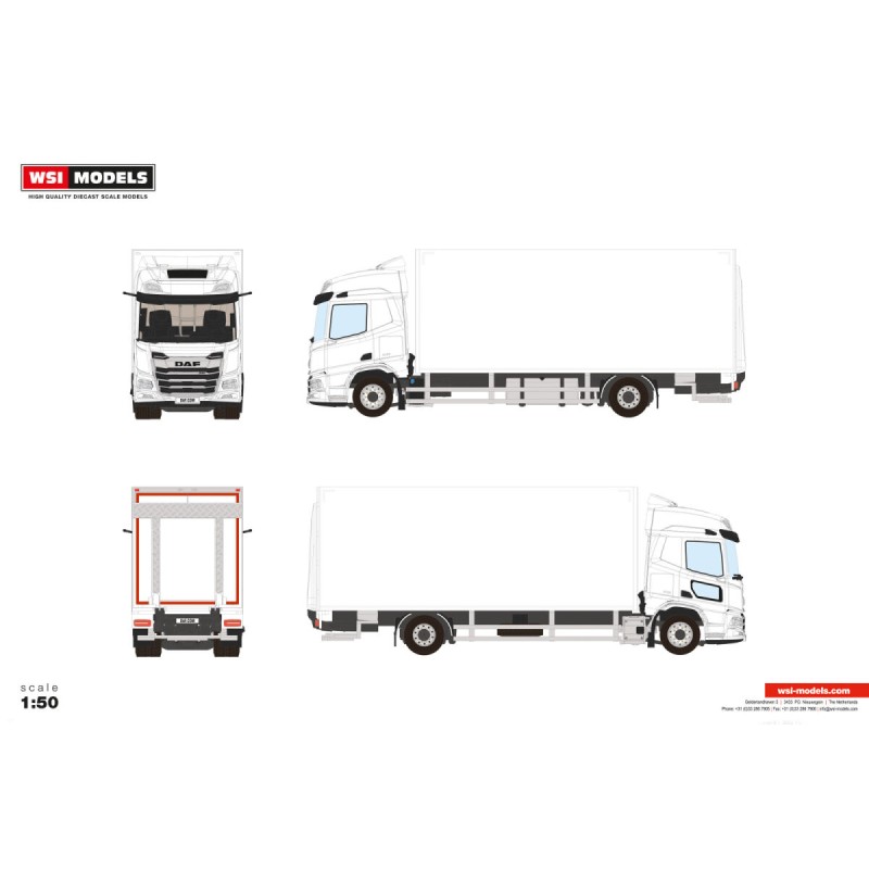 WSI DAF XD SH WITH SKY LIGHTS AND SIDE WINDOW White Line